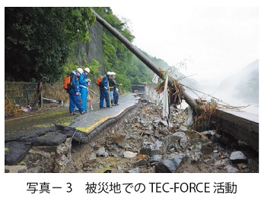 写真－ 3　被災地での TEC-FORCE 活動
