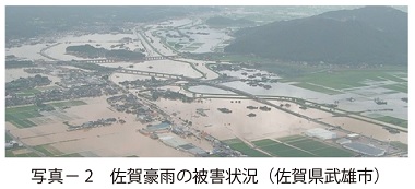 写真2　佐賀豪雨の被害状況（佐賀県武雄市）
