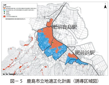 図5　鹿島市立地適正化計画（誘導区域図）