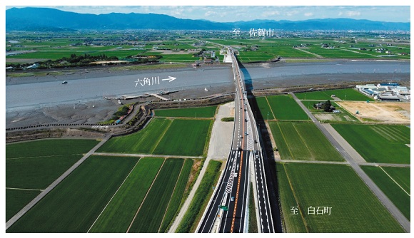 佐賀福富道路　上空からの写真
