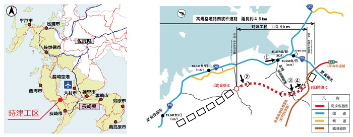 一般県道奥ノ平時津線　時津工区　位置図