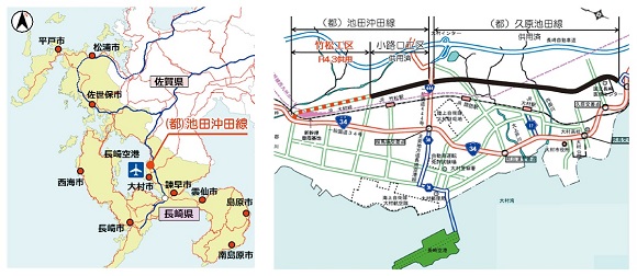 図　都市計画道路池田沖田線位置図