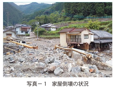 写真1　家屋倒壊の状況