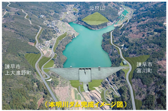 本明川ダム完成イメージ図