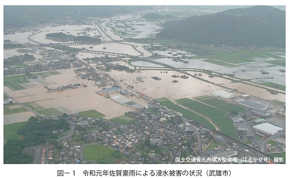 図1　令和元年佐賀豪雨による浸水被害の状況（武雄市）