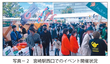 写真2　宮崎駅西口でのイベント開催状況