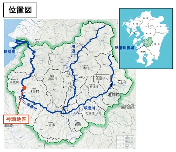 球磨村神瀬地区　位置図　ｇ05-01