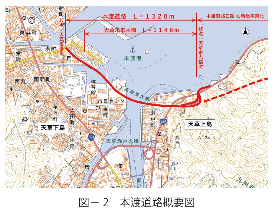 図2　本渡道路概要図