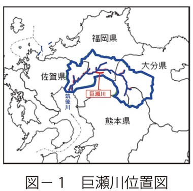 図1　巨瀬川位置図