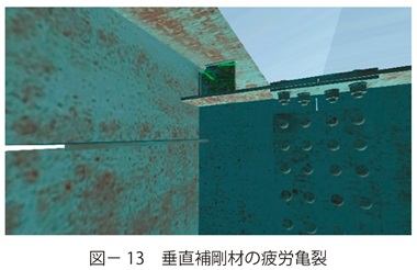 図13　垂直補剛材の疲労亀裂