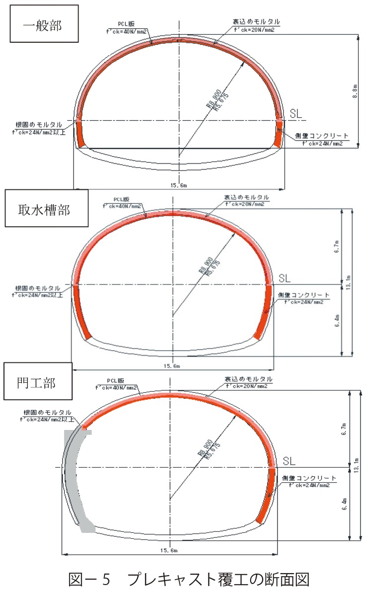 図5　プレキャスト覆工の断面図