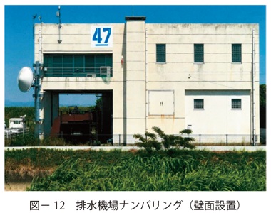 図12　排水機場ナンバリング（壁面設置）