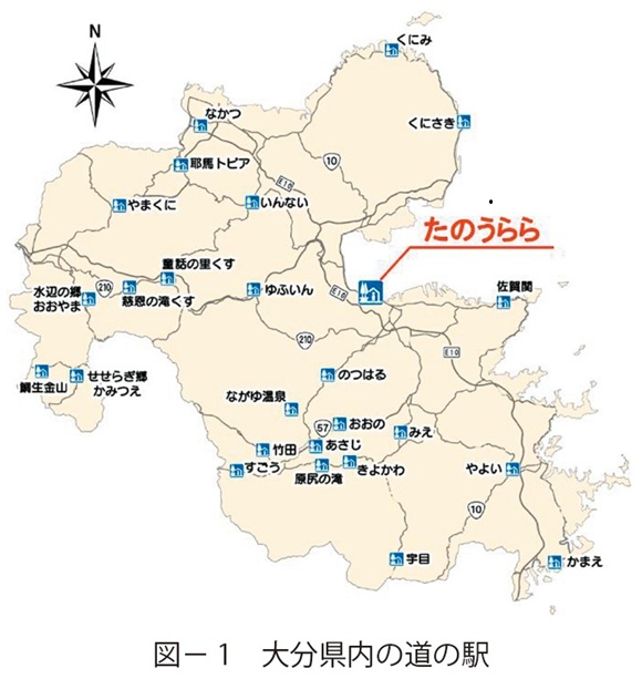 図1　大分県内の道の駅