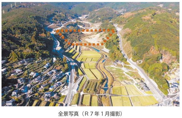 本明川ダム建設地 全景写真(R7年1月撮影)