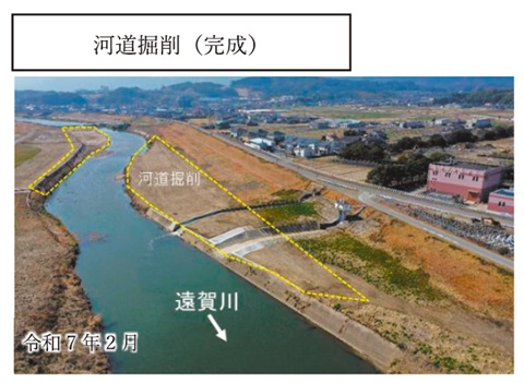 写真　庄司川河道掘削（完成）