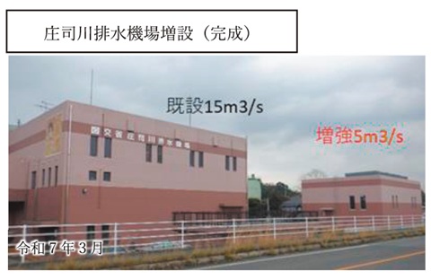 写真　庄司川排水機場増設（完成）