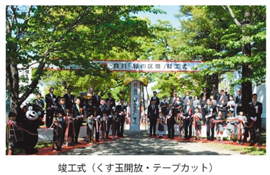 写真　竣工式（くす玉開放・テープカット）