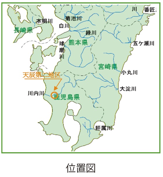 天辰第二地区引堤事業 位置図