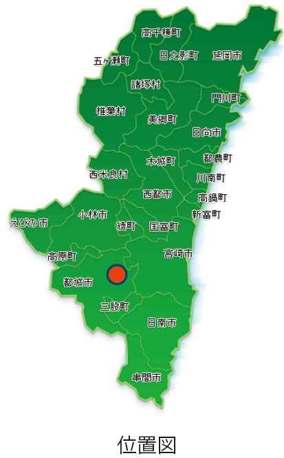 パーソルアクアパーク宮崎（県プール）位置図