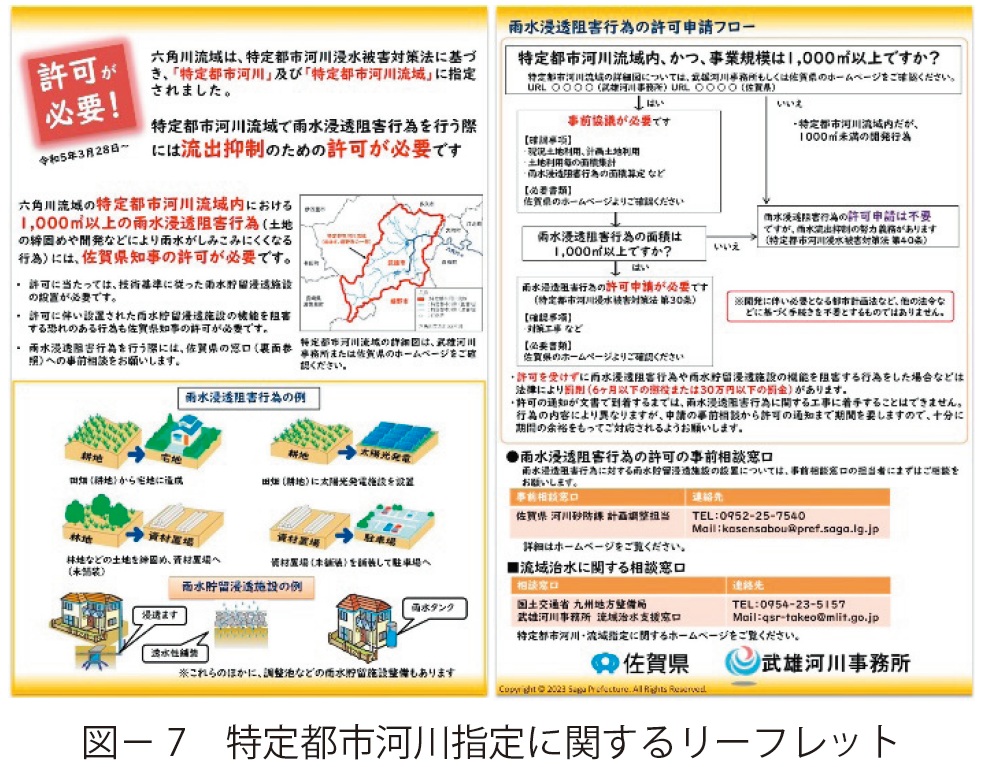 図7 特定都市河川指定に関するリーフレット