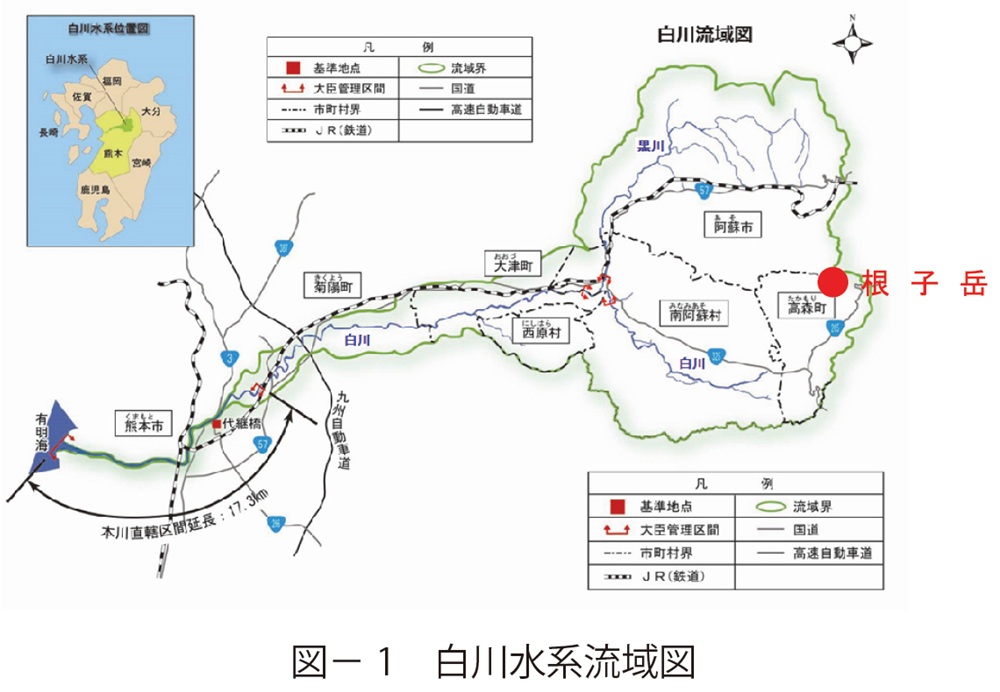図1 白川水系流域図