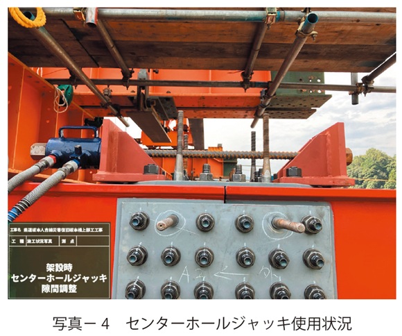 写真4 センターホールジャッキ使用状況