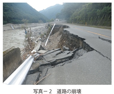 写真2　道路の崩壊