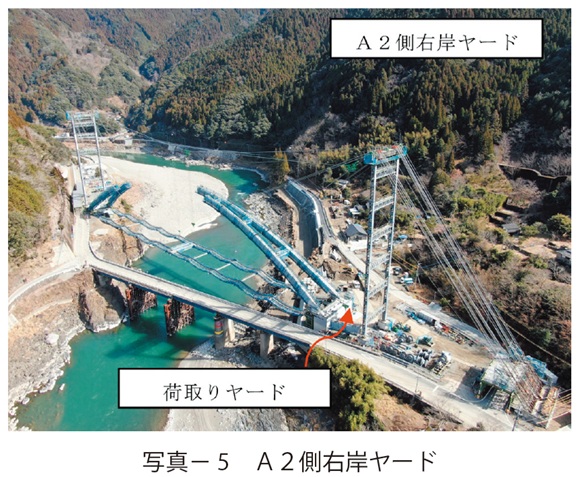 写真5　Ａ２側右岸ヤード