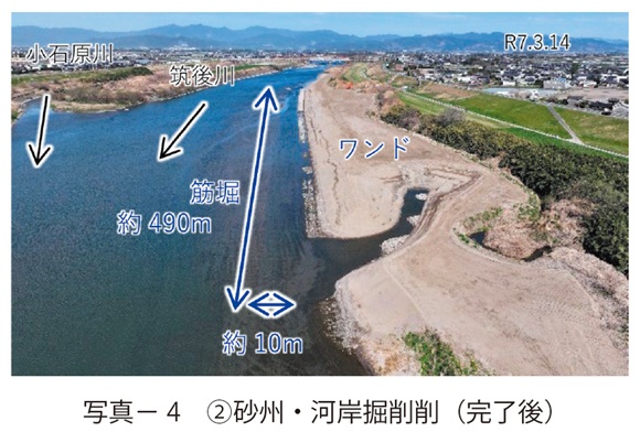 写真4　②砂州・河岸掘削削（完了後）