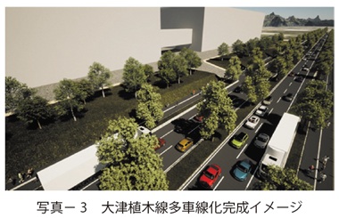 写真3　大津植木線多車線化完成イメージ
