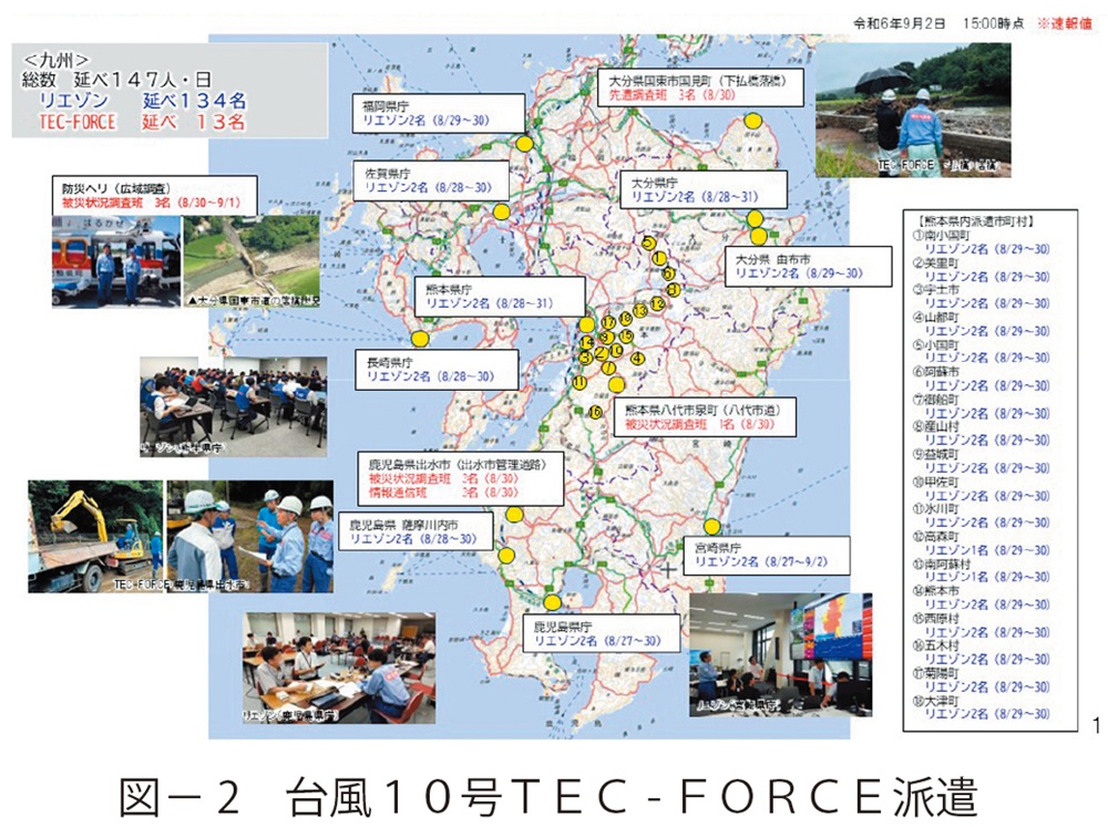 図2　台風１０号ＴＥＣ - ＦＯＲＣＥ派遣