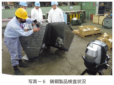 写真6　鋳鋼製品検査状況